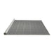 Sideview of Machine Washable Transitional Dark Gray Rug, wshpat324gry