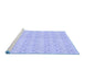 Sideview of Machine Washable Transitional Sky Blue Rug, wshpat3240blu