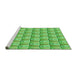 Sideview of Machine Washable Transitional Emerald Green Rug, wshpat3241grn