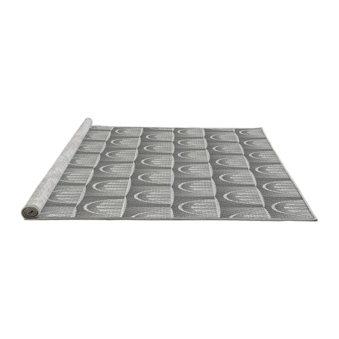 Sideview of Machine Washable Transitional Platinum Gray Rug, wshpat3241gry