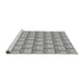 Sideview of Machine Washable Transitional Platinum Gray Rug, wshpat3241gry