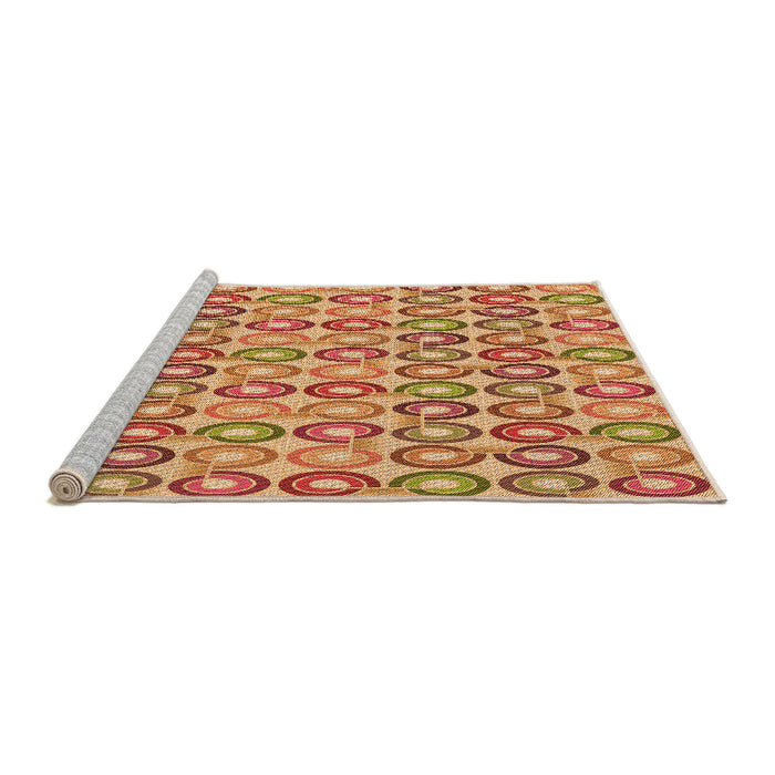 Sideview of Machine Washable Transitional Yellow Orange Rug, wshpat3242org