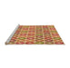 Sideview of Machine Washable Transitional Yellow Orange Rug, wshpat3242org