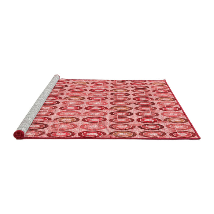 Sideview of Machine Washable Transitional Pastel Pink Rug, wshpat3242rd