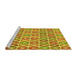 Sideview of Machine Washable Transitional Yellow Rug, wshpat3242yw