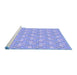 Sideview of Machine Washable Transitional Light Slate Blue Rug, wshpat3243blu