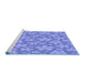 Sideview of Machine Washable Transitional Denim Blue Rug, wshpat3244blu