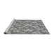 Sideview of Machine Washable Transitional Cloud Gray Rug, wshpat3244gry