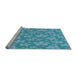 Sideview of Machine Washable Transitional Blue Ivy Blue Rug, wshpat3244lblu