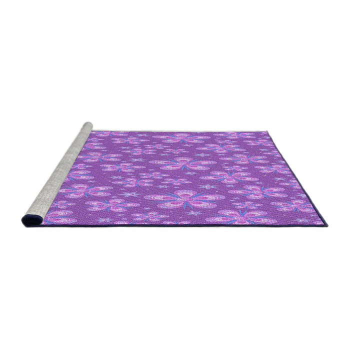 Sideview of Machine Washable Transitional Purple Rug, wshpat3244pur