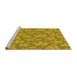 Sideview of Machine Washable Transitional Golden Brown Yellow Rug, wshpat3244yw