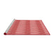 Sideview of Machine Washable Transitional Ruby Red Rug, wshpat3245rd