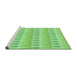 Sideview of Machine Washable Transitional Emerald Green Rug, wshpat3246grn