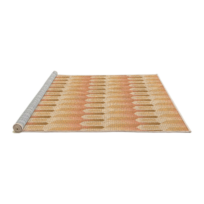 Sideview of Machine Washable Transitional Orange Rug, wshpat3246org