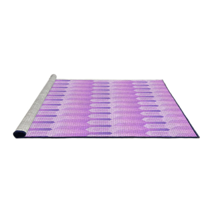 Sideview of Machine Washable Transitional Purple Rug, wshpat3246pur