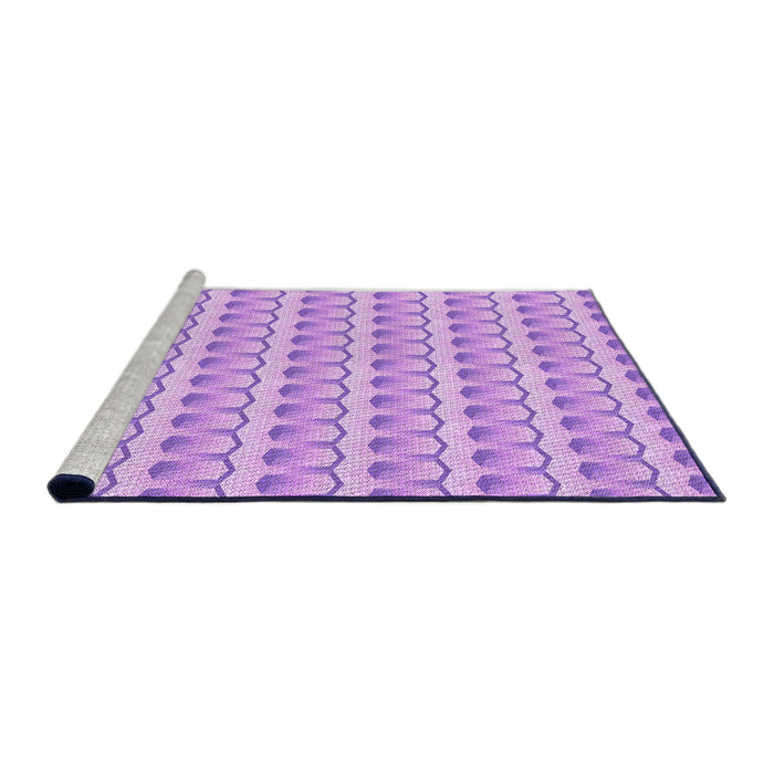 Sideview of Machine Washable Transitional Purple Rug, wshpat3247pur
