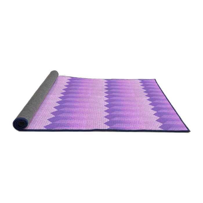 Thickness of Patterned Purple Rug, pat3249pur