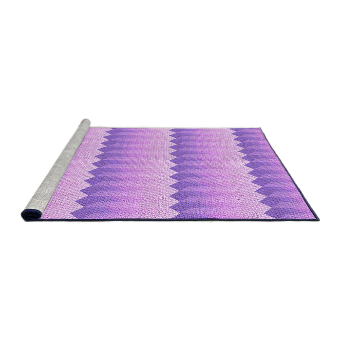 Sideview of Machine Washable Transitional Purple Rug, wshpat3249pur