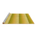 Sideview of Machine Washable Transitional Bright Gold Yellow Rug, wshpat3249yw