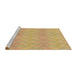 Sideview of Machine Washable Transitional Saffron Yellow Rug, wshpat325brn