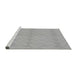 Sideview of Machine Washable Transitional Silver Gray Rug, wshpat325gry