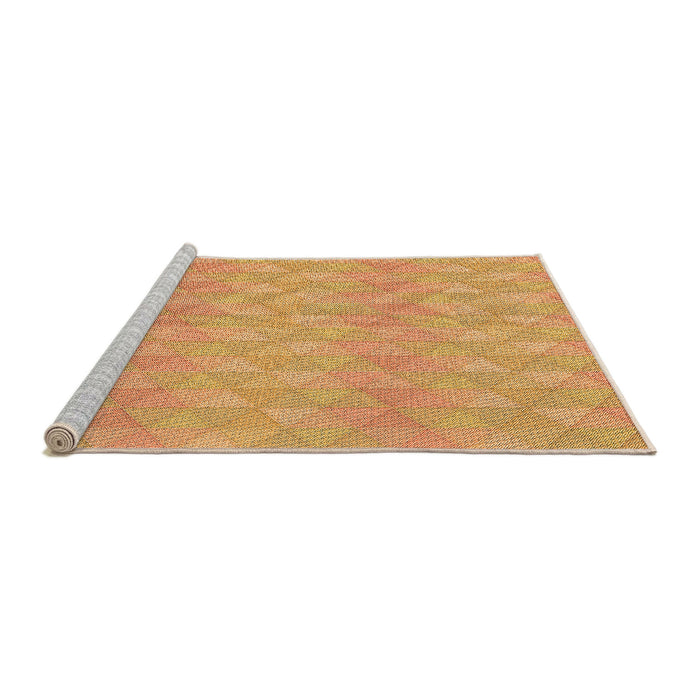 Sideview of Machine Washable Transitional Orange Rug, wshpat325org