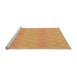 Sideview of Machine Washable Transitional Orange Rug, wshpat325org