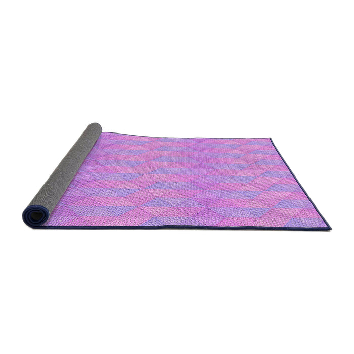 Thickness of Patterned Violet Purple Rug, pat325pur