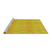 Sideview of Machine Washable Transitional Yellow Rug, wshpat325yw