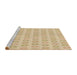 Sideview of Machine Washable Transitional Khaki Gold Rug, wshpat3250brn