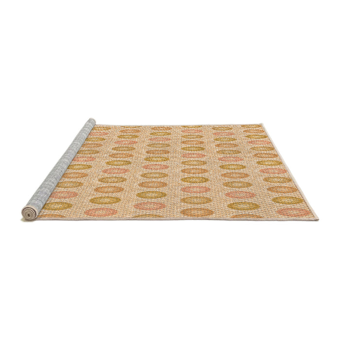 Sideview of Machine Washable Transitional Orange Rug, wshpat3250org