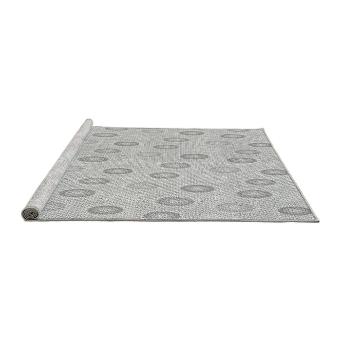 Sideview of Machine Washable Transitional Dark Gray Rug, wshpat3251gry