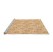 Sideview of Machine Washable Transitional Orange Rug, wshpat3251org