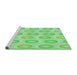 Sideview of Machine Washable Transitional Jade Green Rug, wshpat3252grn