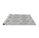 Sideview of Machine Washable Transitional Dark Gray Rug, wshpat3252gry