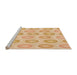 Sideview of Machine Washable Transitional Orange Rug, wshpat3252org