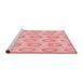 Sideview of Machine Washable Transitional Red Rug, wshpat3252rd