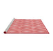 Sideview of Machine Washable Transitional Pastel Pink Rug, wshpat3253rd