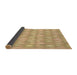 Thickness of Patterned Yellow Orange Rug, pat3254brn