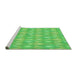 Sideview of Machine Washable Transitional Neon Green Rug, wshpat3254grn