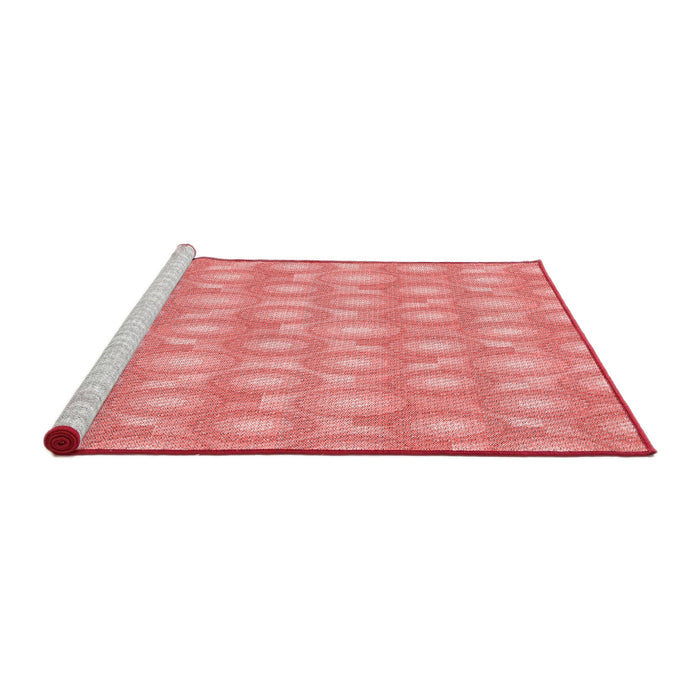 Sideview of Machine Washable Transitional Red Rug, wshpat3254rd