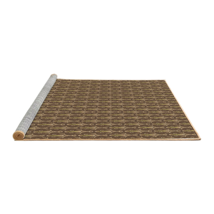 Sideview of Machine Washable Transitional Bronze Brown Rug, wshpat3255brn