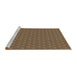 Sideview of Machine Washable Transitional Bronze Brown Rug, wshpat3255brn