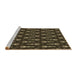 Sideview of Machine Washable Transitional Brown Rug, wshpat3256brn