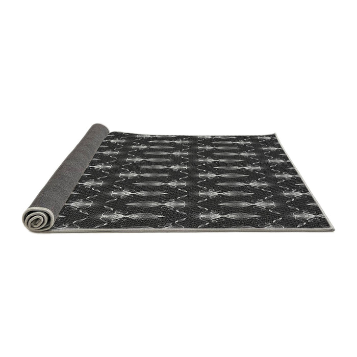 Thickness of Patterned Midnight Gray Rug, pat3256gry