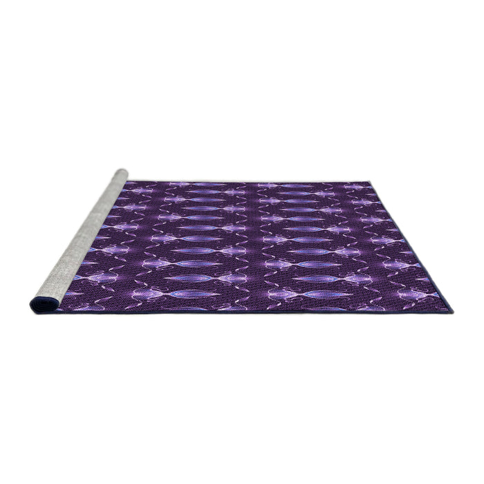 Sideview of Machine Washable Transitional Dark Purple Rug, wshpat3256pur