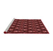 Sideview of Machine Washable Transitional Red Rug, wshpat3256rd