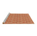 Sideview of Machine Washable Transitional Orange Rug, wshpat3257brn