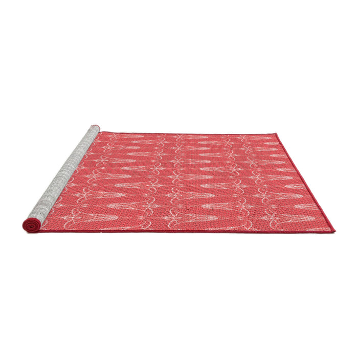 Sideview of Machine Washable Transitional Red Rug, wshpat3257rd