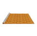 Sideview of Machine Washable Transitional Orange Red Orange Rug, wshpat3257yw